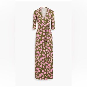 NWT! Diane Von Furstenburg Abigail Silk Jersey Maxi Dress